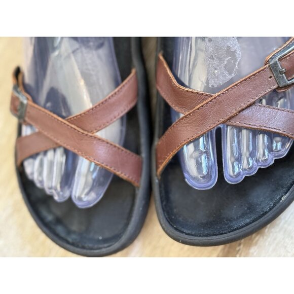 Tatami by Birkenstock Sandal Shoe Womens EUR 39 US 8 Cognac Strappy Open Toe - Picture 3 of 10